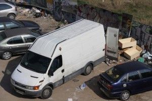 Basura en el centro de Carabanchel