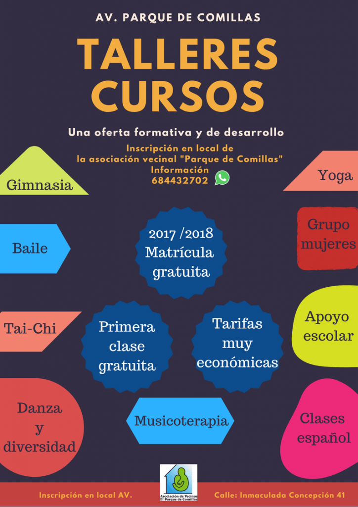 Talleres y cursos en la AV 