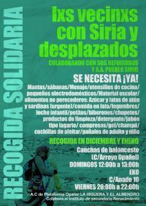 recogida solidaria siria refugiados
