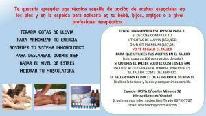 curso masaje gotas de lluvia