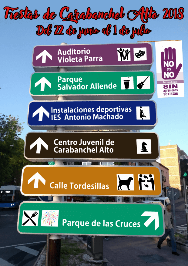 Cartel final Fiestas de Carabanchel Alto 2018