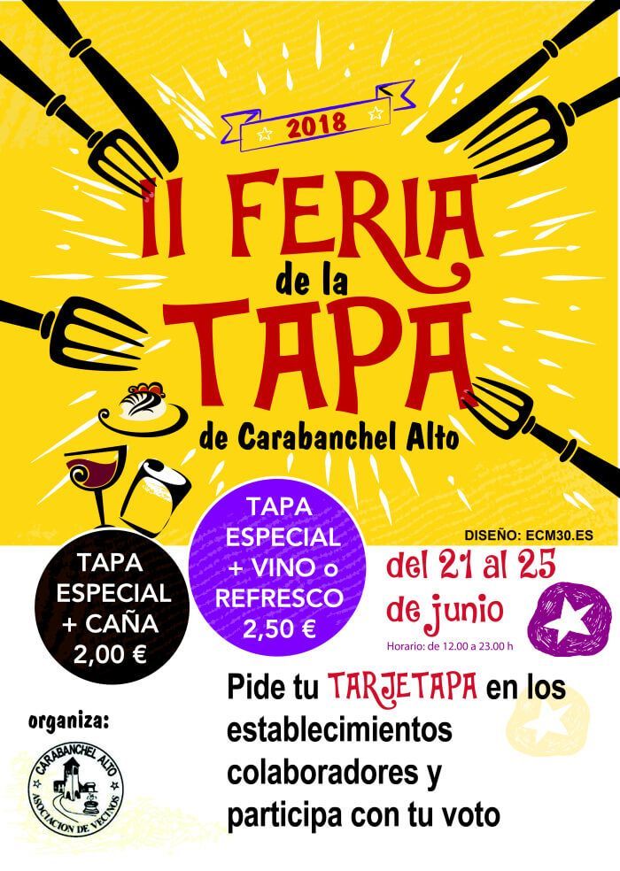 2ª Feria de la Tapa en Carabanchel Alto