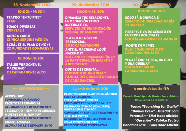 VI Jornada Bloquea el Machismo Carabanchel 2018