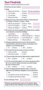 Prevención de la Diabetes y test para conocer el riesgo