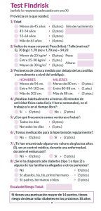 Prevención de la Diabetes y test para conocer el riesgo 