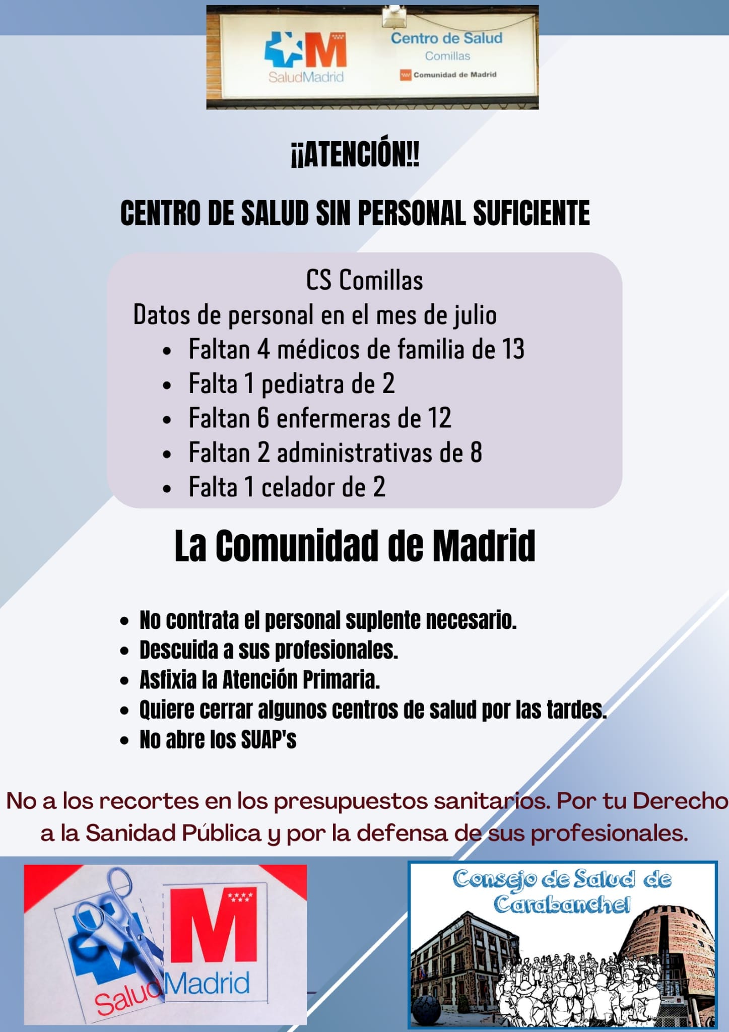 La falta de personal sanitario en julio golpea a los centros de salud ...