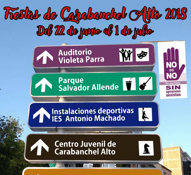 Cartel final Fiestas de Carabanchel Alto 2018