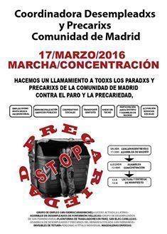 Marcha a la Asamblea de Madrid contra la Precariedad